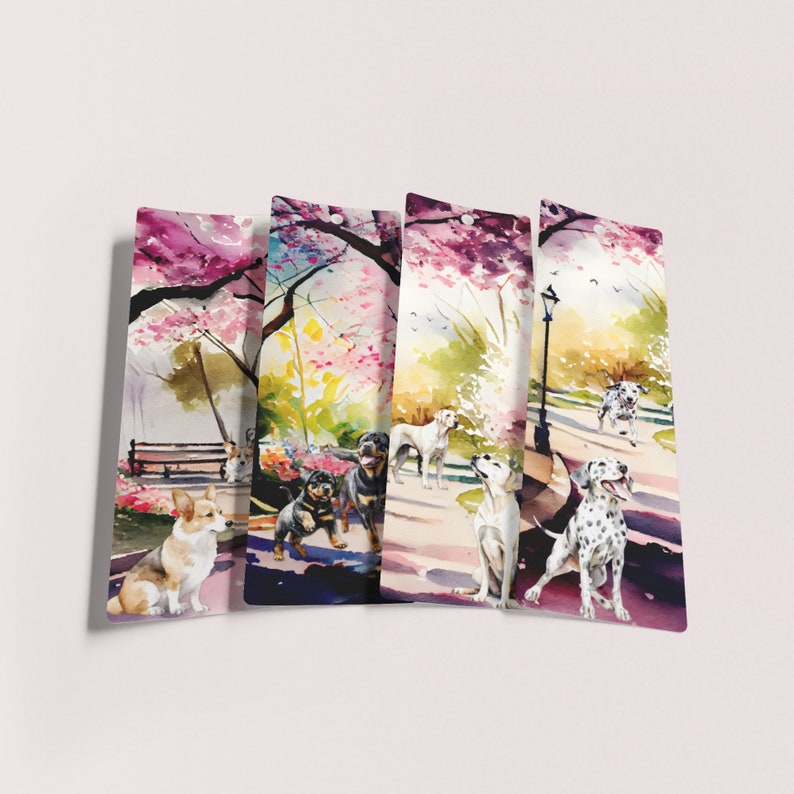 Labrador Bookmark Cherry Blossom Dog Bookmarks, Watercolor Style (printable Digital ...