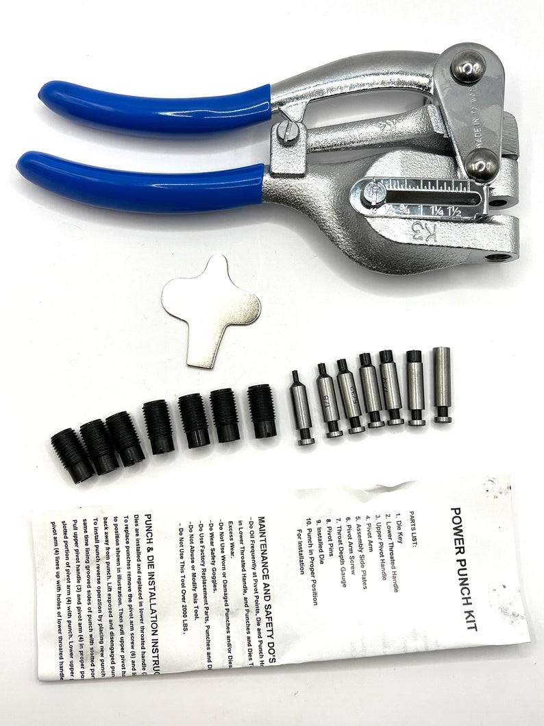 Heavy Duty Power Hole Punch Kit Sheet Metal Hand Tool Tattoo Etsy