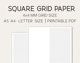 Printable 4x4 Graph Paper Etsy