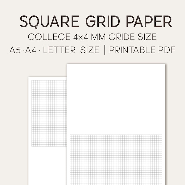 Square Grid Digital Paper Etsy