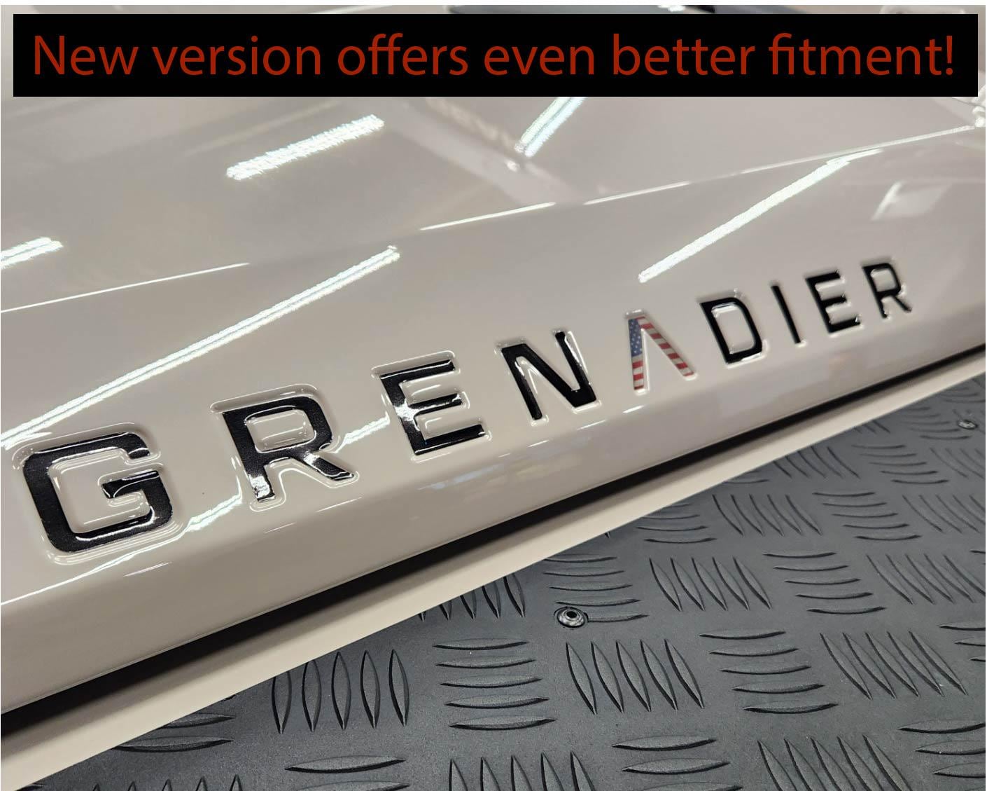 Ineos Grenadier Lambda & Logo Inlays. Custom hood and back door included. Mix and match.