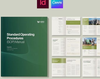 Manuale delle procedure operative standard (SOP) (InDesign, INDD, IDML, Canva)