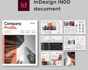 Modello moderno per brochure di presentazione aziendale in InDesign