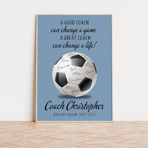 Soccer Coach Gift Personalized Coach Gift Soccer Coaches Thank You Gift Custom Soccer Ball Football Coach Gift From Soccer Coach Retirement