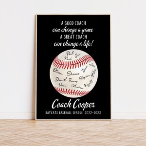 Baseball Coach Gift, Softball Coach Gift, Personalized Baseball Coach Gifts, Custom Baseball End Of Season Gifts, Coach Gift Softball