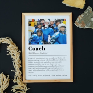 Hockey Coach Gift, Personalized Hockey Coach Poster, Hockey Team Manager Gifts From Hockey Mom, Custom Hockey Gift, Coach Thank You