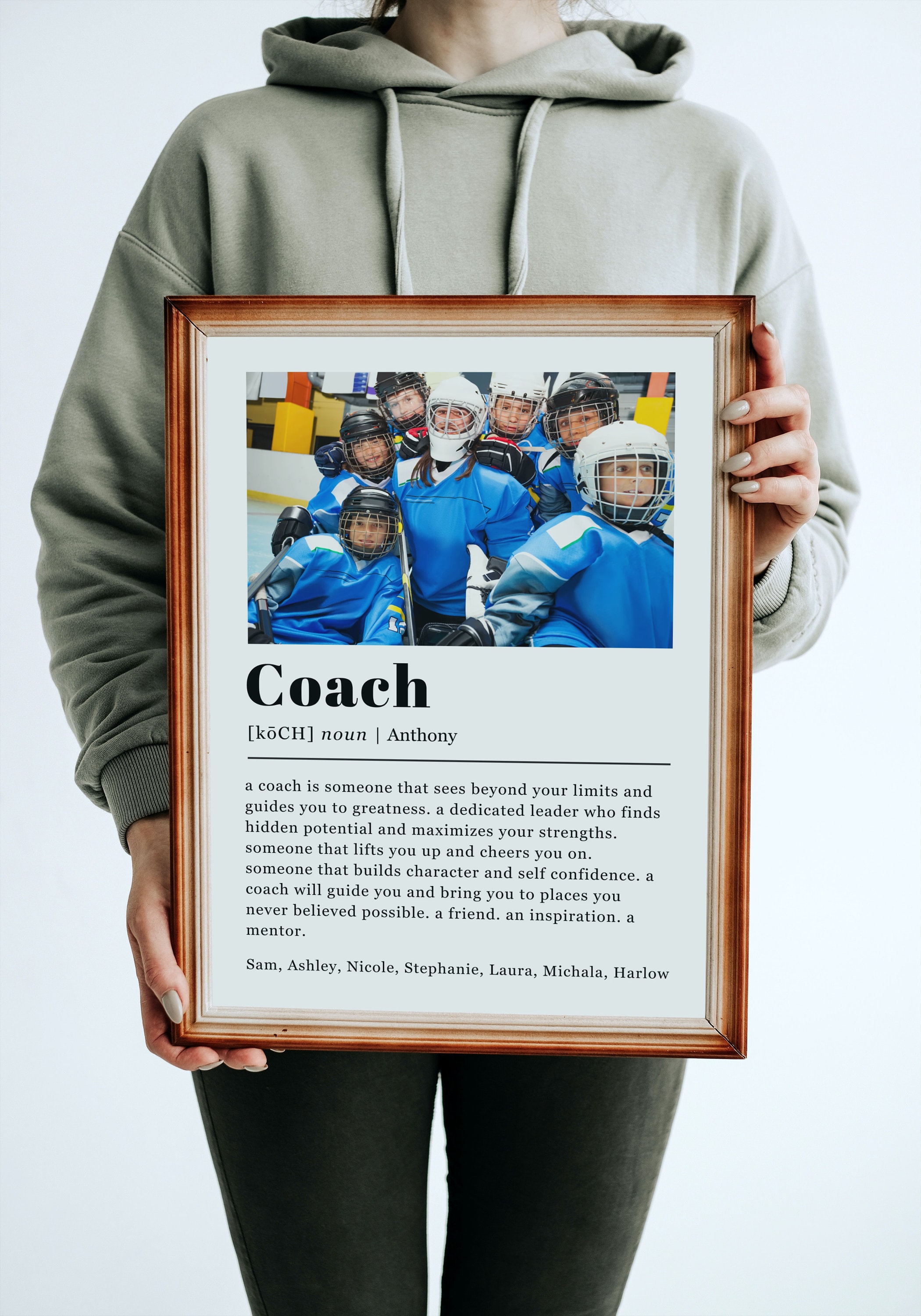 Hockey Coach Gift, Personalized Hockey Coach Poster, Hockey Team