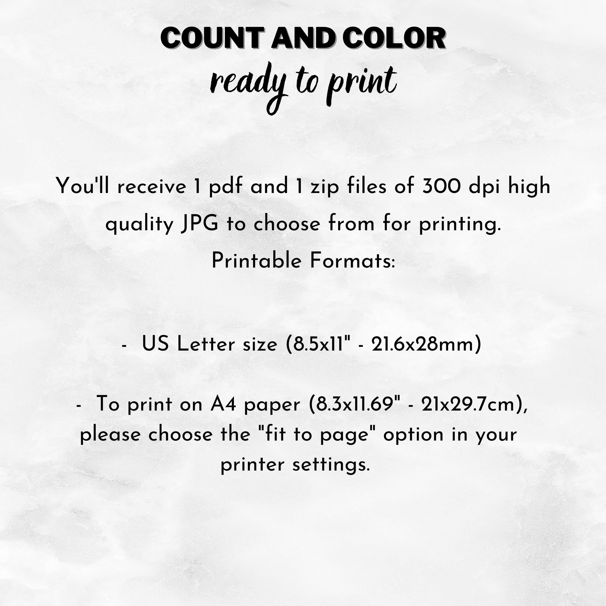 Printable count and color activity pack for toddlers and preschoolers