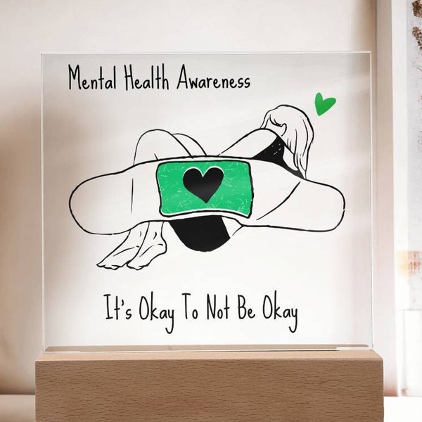 Mental Health Awareness Month Self Love Plaque For Mental Health, Addiction, Sobriety, Recovery, Sour