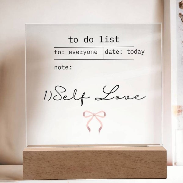 Self Love Plaque Ballet Core Soft Girl Era For Mental Health, Addiction, Sobriety, Recovery, Postpartum Depression, Miscarriage, Postnatal