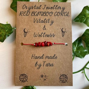 Red Bamboo Coral bracelet