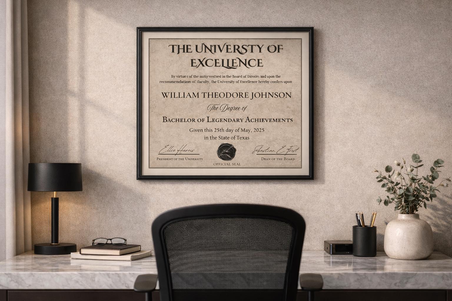 Digital Graduation Fake Diploma Template, Class of 2026 Senior Grad ...