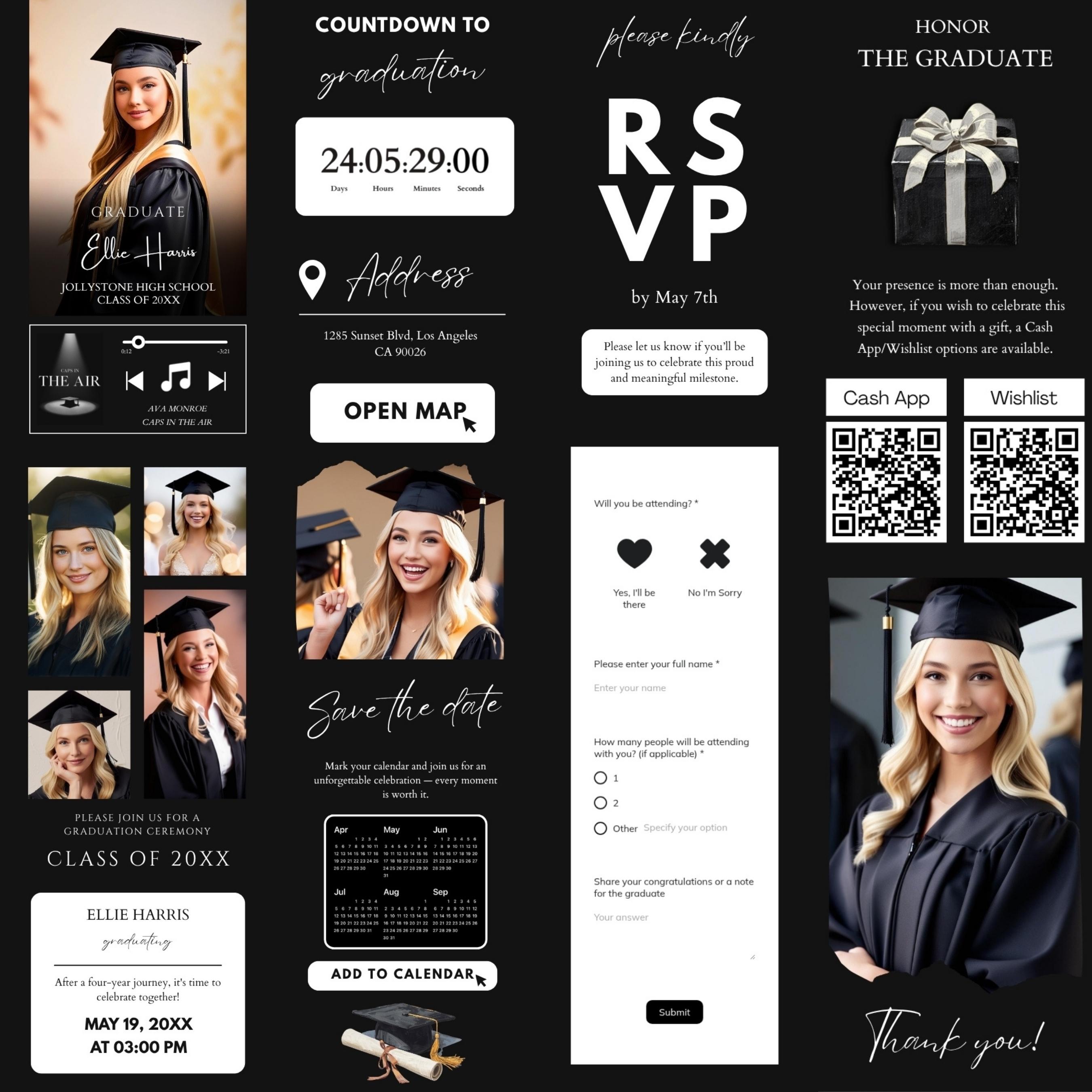 Graduation Program Sponsor Page Personalized Custom Graduation Website With RSVP Service Class of 2026 ...