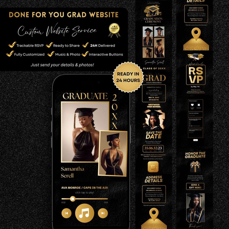 Custom Graduation Ceremony Website Service, Class of 2026 Grad Event ...