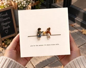 You’re the Person I’d Share Fries With Card, Funny Love Card, Cute Couple Card, Best Friend Card, Printable Digital Download