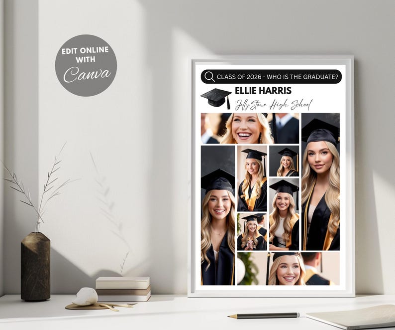 Class of 2026 Graduation Poster Template, Senior Social Media Post ...