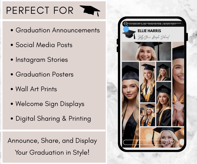 Class of 2026 Graduation Poster Template, Senior Social Media Post ...