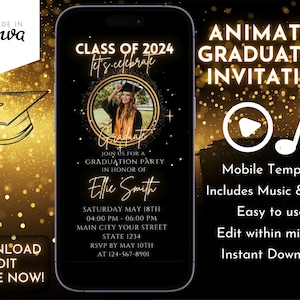 2025 Graduation Invitation, Graduation Party, Graduation Announcement, Editable Template, Graduation Invite, Graduation Invitation Template
