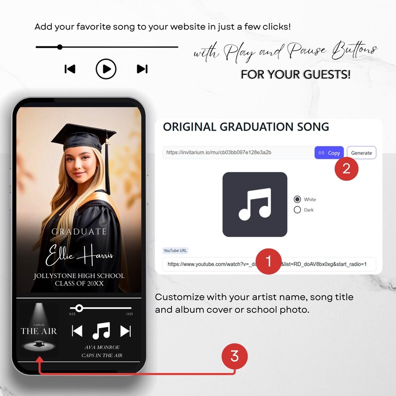 Graduation Website Template With RSVP Canva Editable Class of 2027 ...