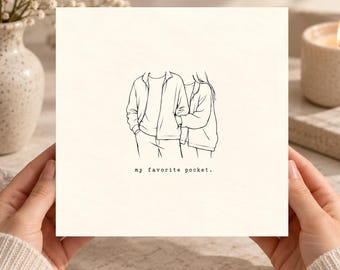 My Favorite Pocket Minimalist Love Card Printable, Cute Couple Card, Anniversary Card for Boyfriend Girlfriend, Digital Download