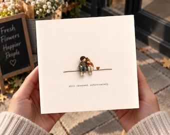 Still Obsessed Unfortunately Card, Funny Anniversary Card, Cute Love Card for Boyfriend Girlfriend, Printable Valentine Card