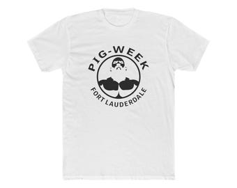 Fort Lauderdale PIG-WEEK Men's Cotton Crew Tee gay Leather BDSM Fetish