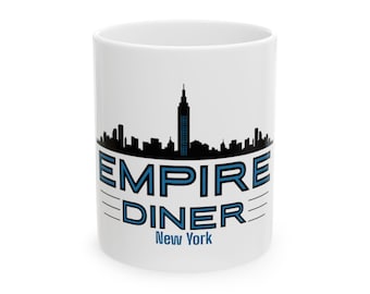 Empire Diner New York City coffee Ceramic Mug 11oz Chelsea 24/7 Restaurant