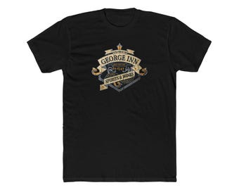 The George Inn London Pub Alehouse Men&#39;s Cotton Crew Tee United Kingdom England