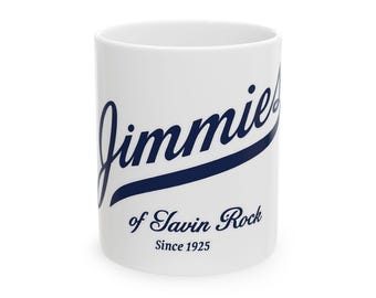 Jimmys de Savin Rock Seafood New England Diner Caneca de cerâmica West Haven New Haven Hotdog