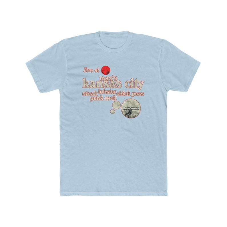 Vintage Rock 'n' Roll Men's Cotton Crew Tee - Max's Kansas City Band Concert Shirt, Music Lover Gift, Retro Graphic Tee, Classic Rock image 5
