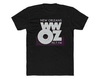 WWOZ New Orleans Jazz Music Station Men&#39;s Cotton Crew Tee