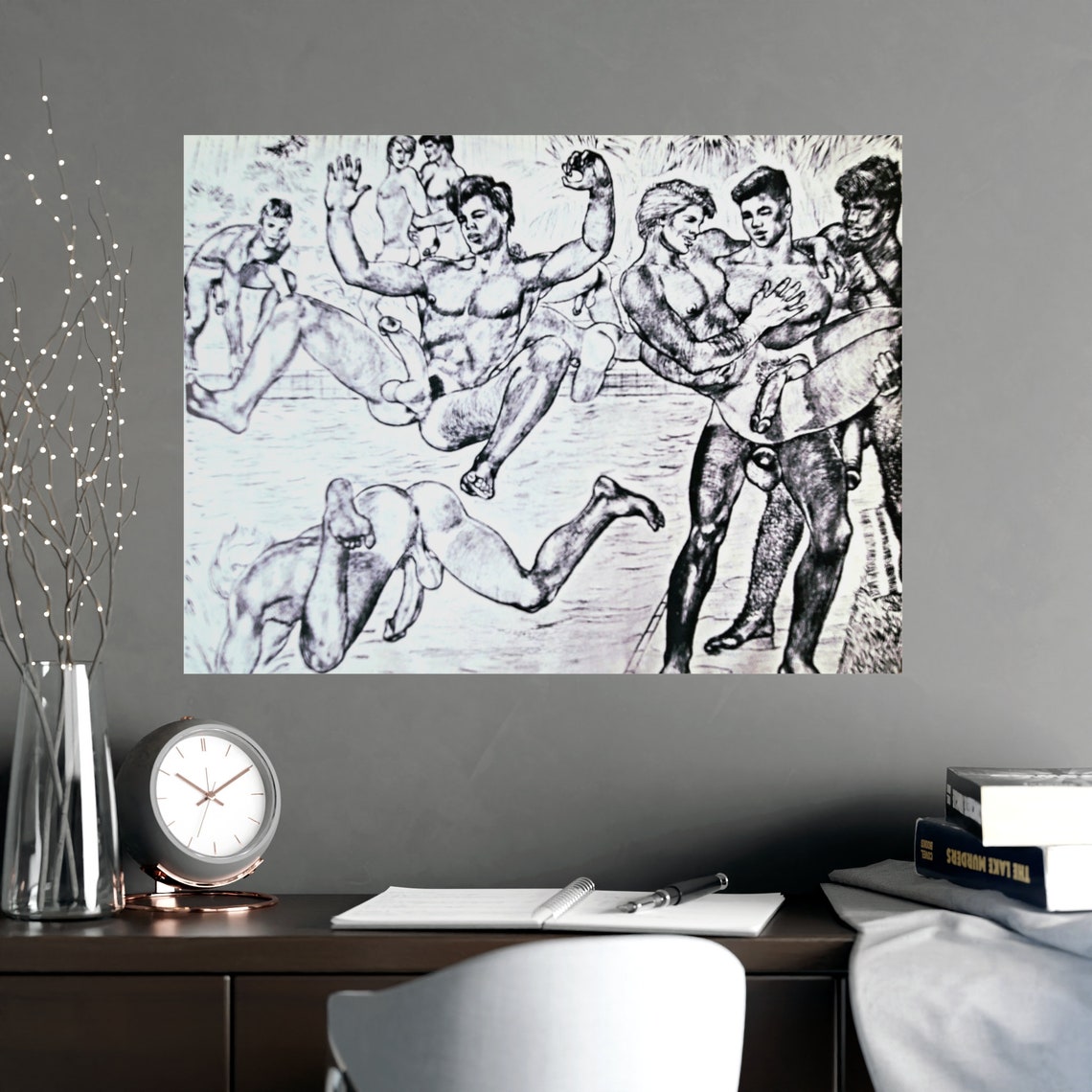 SPARTACUS Gay Nude Swimmers Matte Poster Physique Pictorial Tom of