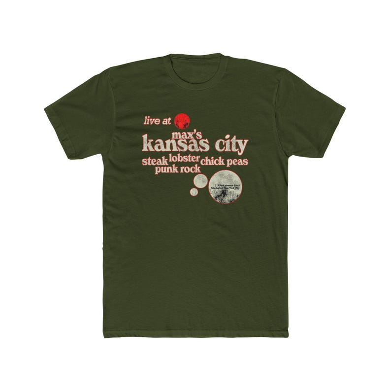 Vintage Rock 'n' Roll Men's Cotton Crew Tee - Max's Kansas City Band Concert Shirt, Music Lover Gift, Retro Graphic Tee, Classic Rock image 6