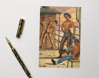 GEORGE QUAINTANCE Cowboy Shower Gay Greeting card