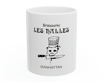 La Brasserie les Halles  Restaurant New York City coffee Ceramic Mug 11oz