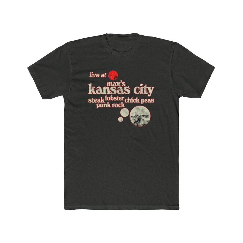 Vintage Rock 'n' Roll Men's Cotton Crew Tee - Max's Kansas City Band Concert Shirt, Music Lover Gift, Retro Graphic Tee, Classic Rock image 7
