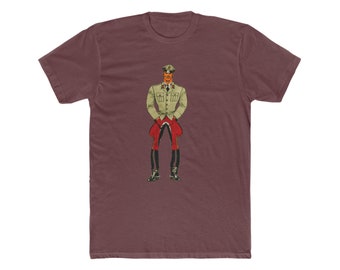 Tom of Finland Red Uniform Man Men's Cotton Crew neck Tee shirt Gay Leather Masculine Military