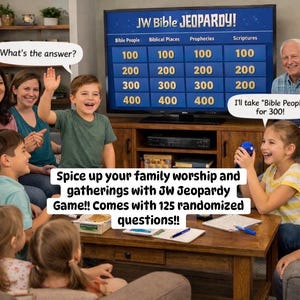 Online Bible Jeopardy Game for Jehovah’s Witnesses | Family Worship Bible Trivia | Interactive Click & Play | JW Kids/Adult Group Activity