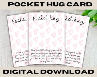 Pocket Hug Card Template, Pocket Hug PNG, Backing Card Printable, Commerical Use, Print and Cut File, Digital Download for Business,Bear Hug