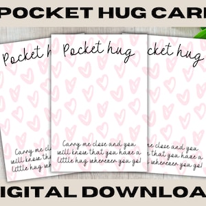 Carte de câlin de poche PNG, modèle de câlin de poche, usage commercial PNG, fond de carte imprimable pour entreprise, fichier à imprimer et à découper, carte pensée pour vous