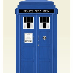 Dr Who TARDIS Limited Edition Signed Numbered Spaceship Print by Geoffrey Mandel