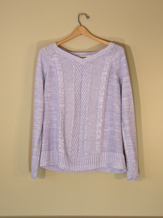 Lilac cable knit sweater