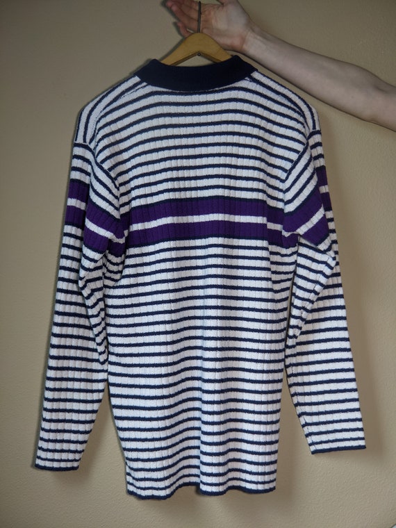 Nautical strip quarter zip sweater - image 2