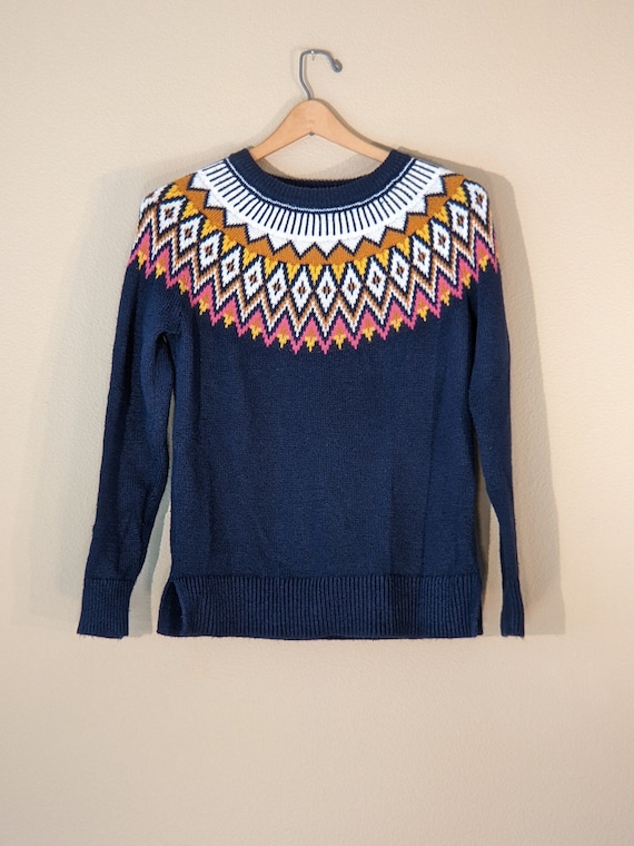Fair isle Blue knit sweater