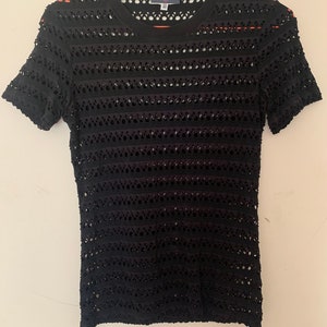 Vintage Versus Versace Black Womens Top