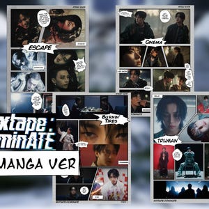 Stray Kids Mixtape: Dominate Manga Duo 1,83 m konsttryck | Mixtape Dominate | Rumsinredning | Fysiskt tryck