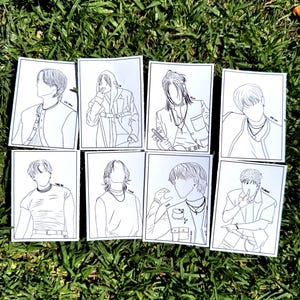 Stray Kids Line Art Outline Stricker Set OT8