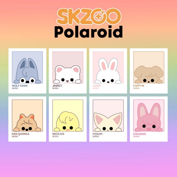 Skzoo Polaroid Print | Stray Kids| Skzoo - Etsy