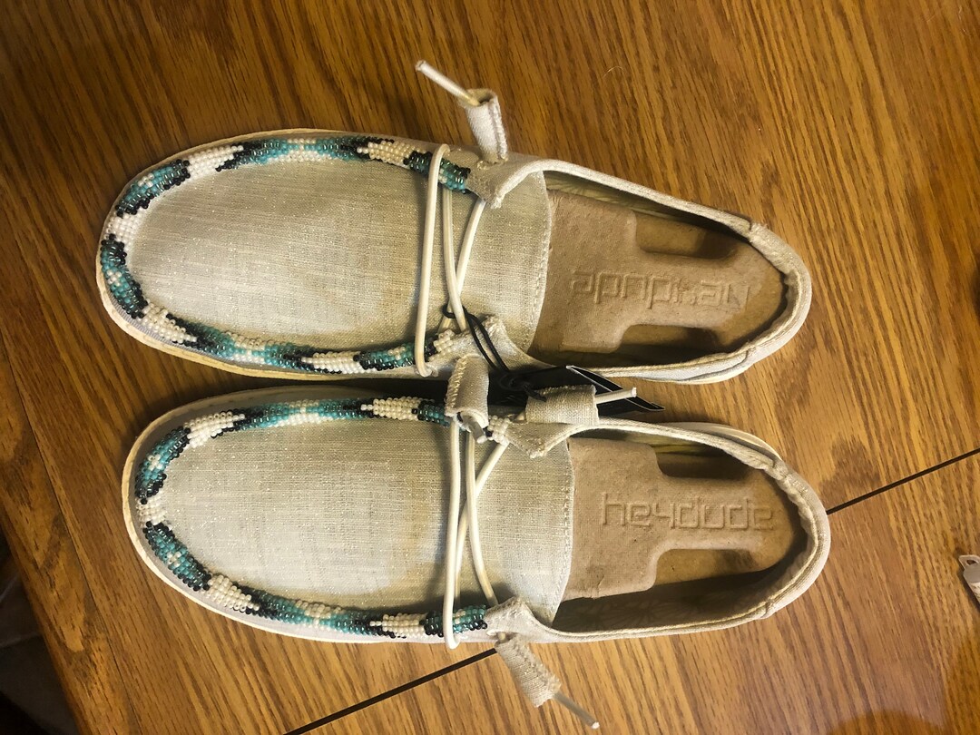 Customizable Beaded Hey Dudes Etsy