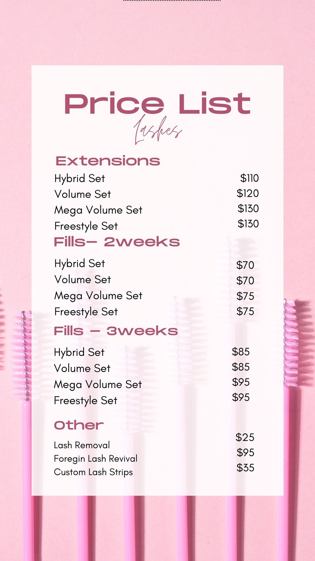 instagram-lash-tech-price-list-pink-lash-tech-template-etsy